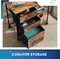 3 Drawer Mobile File Cabinet, Rolling Printer Stand with Open Storage Shelf, Fabric Lateral Filing Cabinet fits A4 or Letter Size for Home Office, Rustic Brown Wood Grain Print